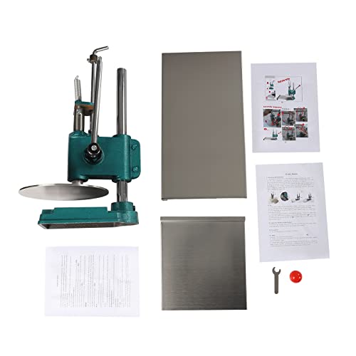 PaNeTnya Manual Pizza Dough Press Machine Stainless Steel Premade Pizza Dough Adjustable Thickness Pizza Dough Press Machine for Home and Commercial Use,Green