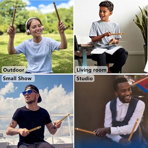 Virtual Air Drum Set Electric Drumsticks Air Drum Sticks 3rd Gen., Air Drum with Drumsticks, Pedals, Bluetooth and 8 Sounds, Electronic Drum Set for Adults, Kids, Gift