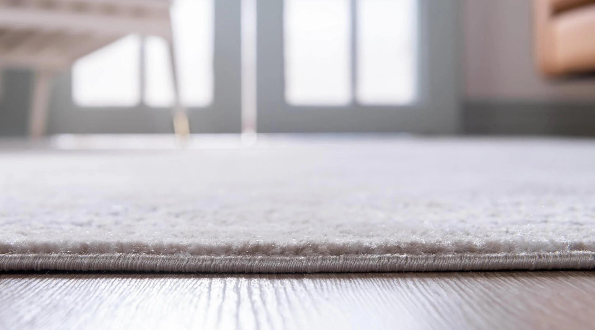 Rugs.com Oregon Collection Rug – 9' x 12' Ivory Low-Pile Rug Perfect For Living Rooms, Large Dining Rooms, Open Floorplans