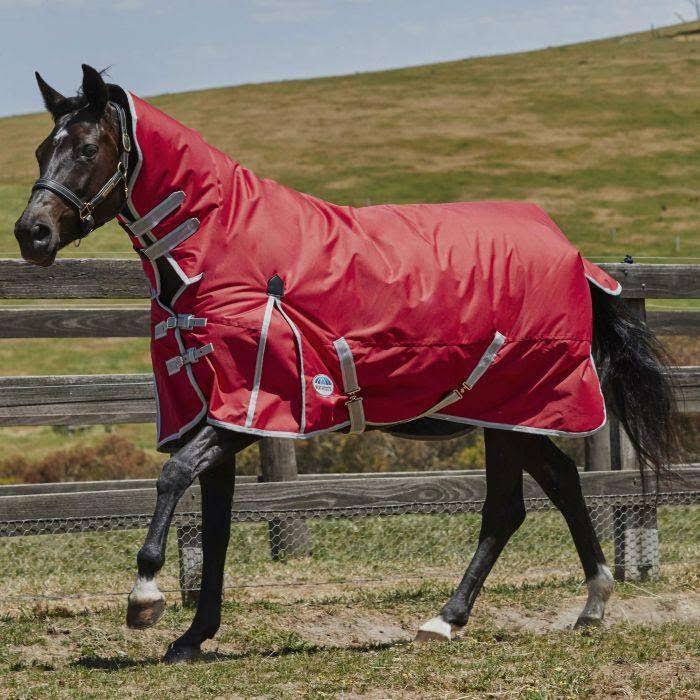 Weatherbeeta ComFiTec Classic Combo Neck Lite - Red/Silver/Navy