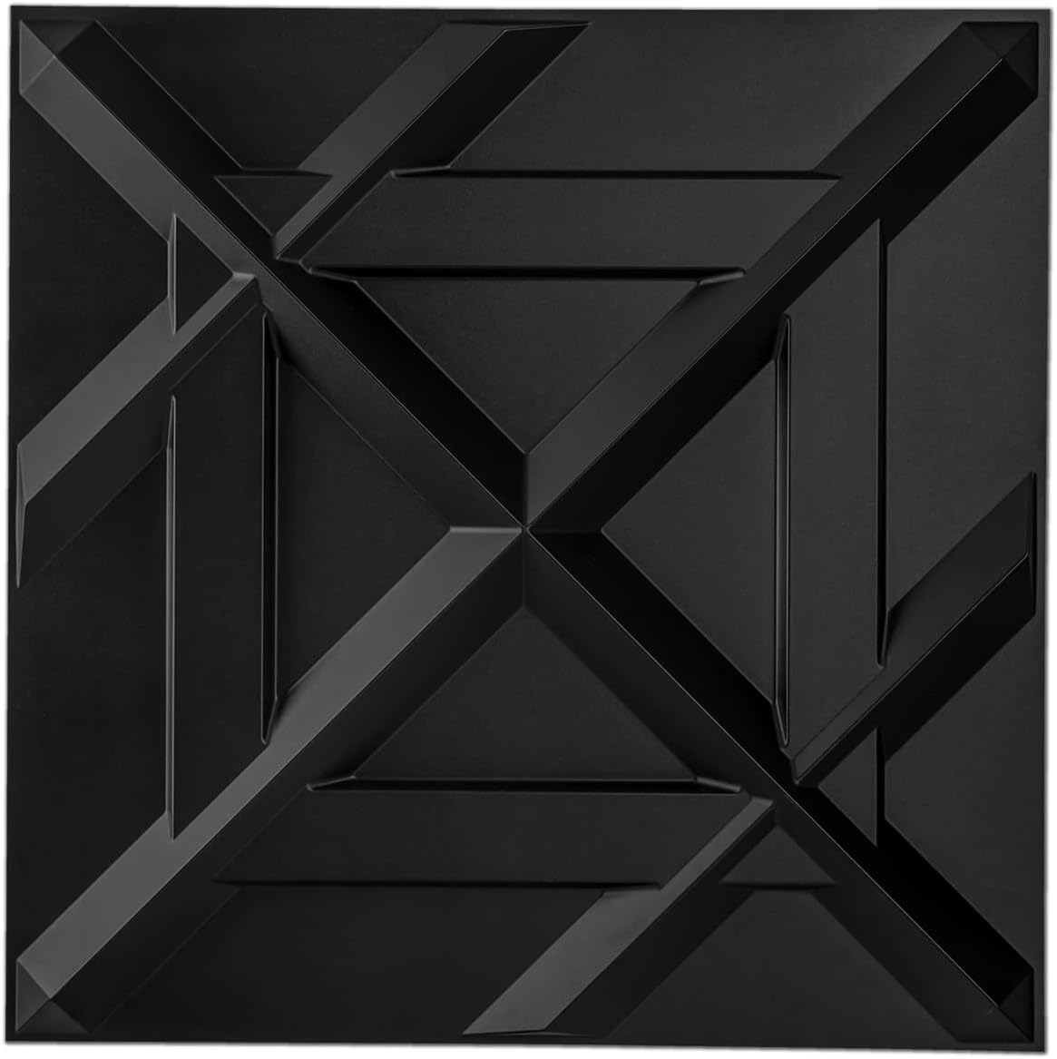 Art3d PVC 3D Wall Panel, Decorative Wall Tile in White 12-Pack 19.7"x19.7"