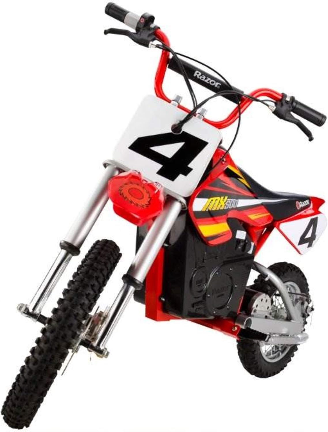 Razor MX500 Dirt Rocket Electric Motocross Bike – Thrill Seeker's Dream Ride, Up to 15 MPH (24 KMH), 40 Minutes Ride Time, Ages 14+, Red (2 Pack)