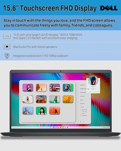 Dell 2024 Inspiron 15 3530 Touchscreen Business Laptop Computer, 15.6" FHD Anti-Glare Display, 13th Gen Intel 10-Core i7-1355U, 16GB RAM, 1TB SSD, Wi-Fi 6, HDMI, Webcam, Windows 11 Pro, with Brush