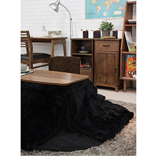 AZUMAYA Kotatsu Heater Folding Legs Table W36.0 x D20.0 x H14.5 Inches Natural Oak and Rubber Wood Material Home and Living Herringbone Pattern Table Top Wood Brown Color KT-111