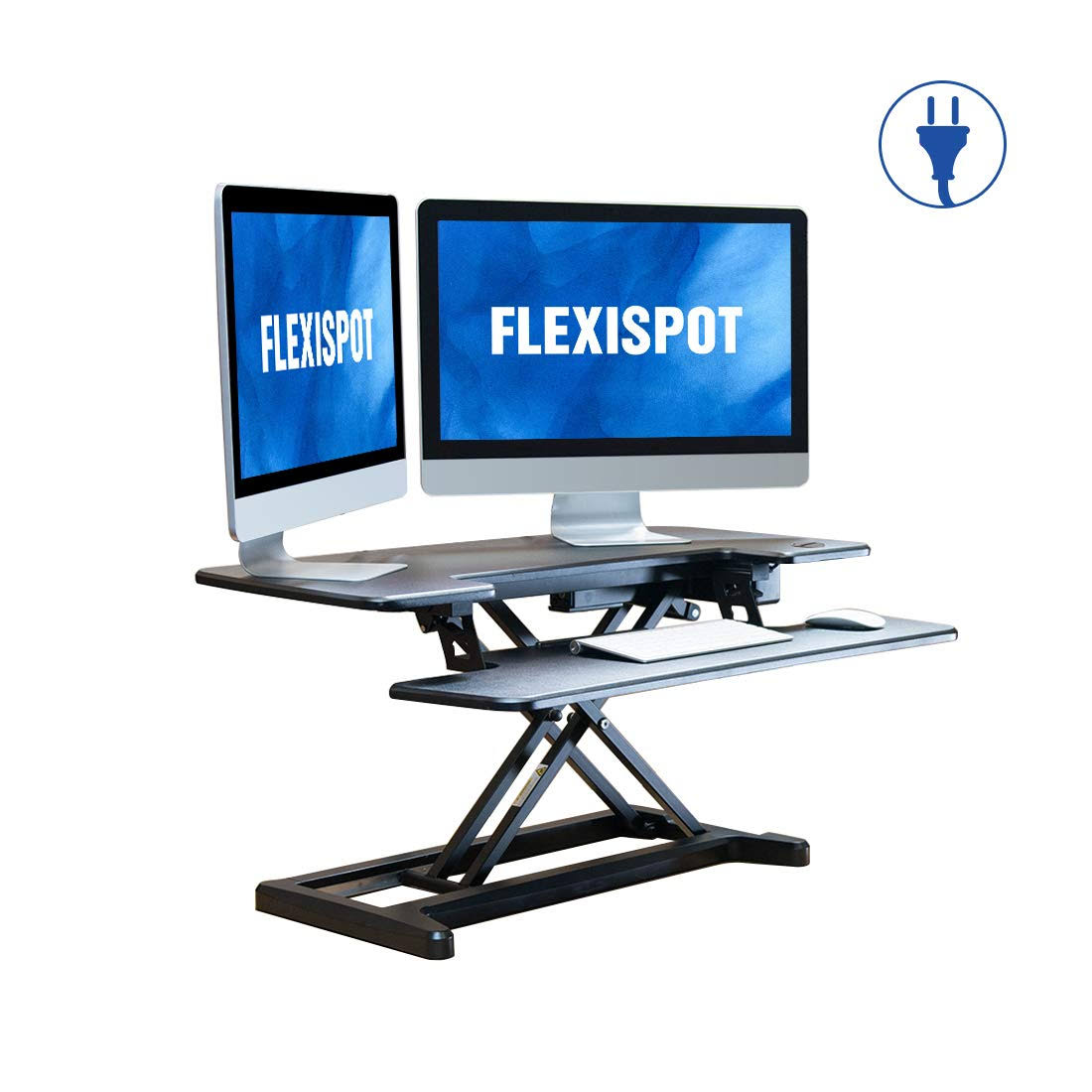 FlexiSpot AlcoveRiser EM7MB - Standing desk converter - electric height adjustment - black