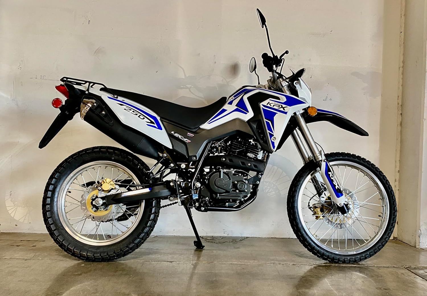 Motorcycle LIFAN KPX 250CC Dual Sport Enduro KLX ON Road and Off Road Motocross Dirt Bike Stree Legal 20HP - Blue
