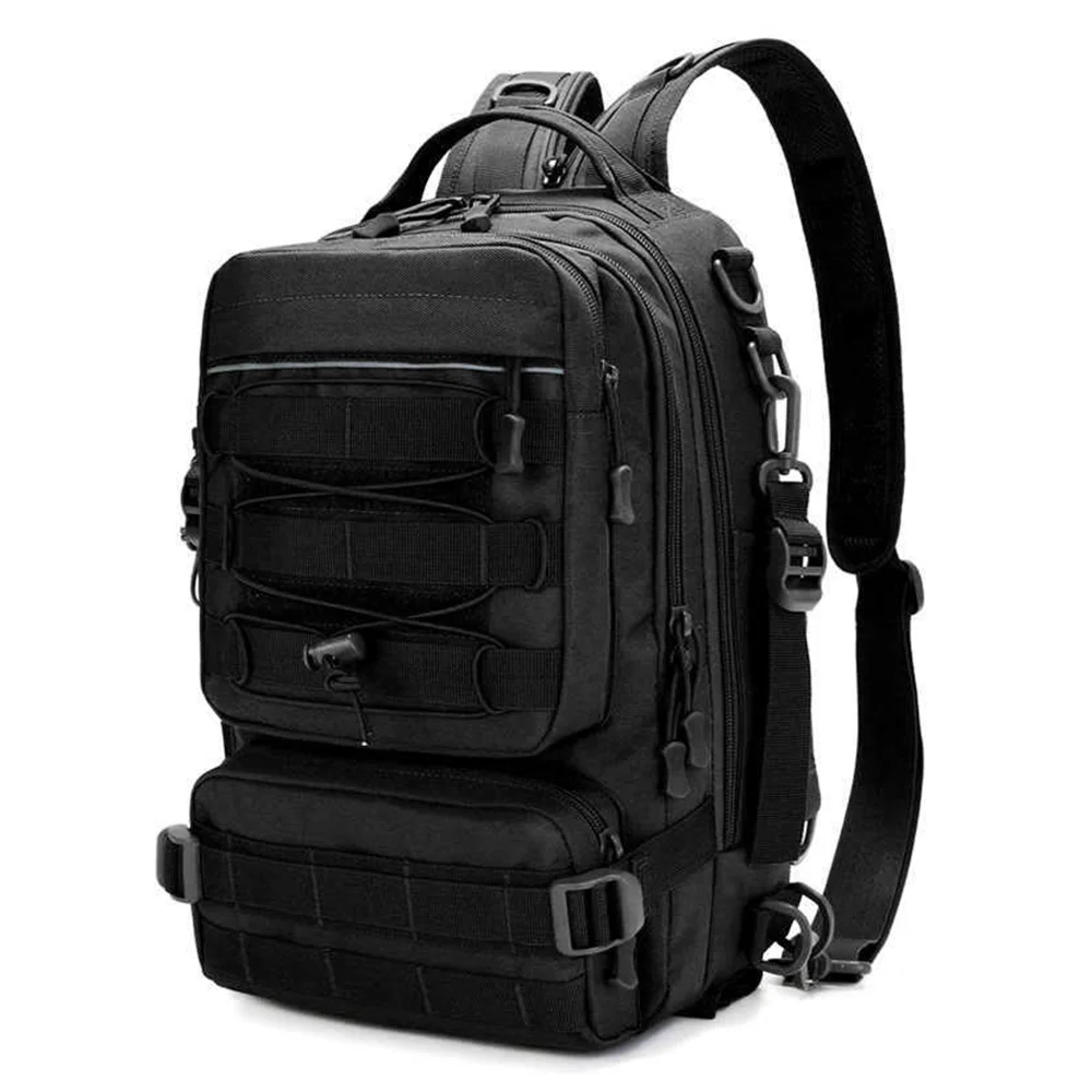 Fishing Tackle Backpack Storage Bag Outdoor Shoulder Backpack Water-Resistant Fishing Gear Bag Cross Body Sling Bag