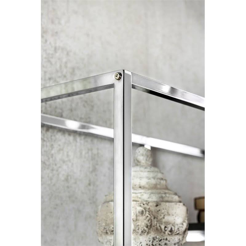 Furniture of America Jan Modern 6 Shelf Bookcase in Chrome