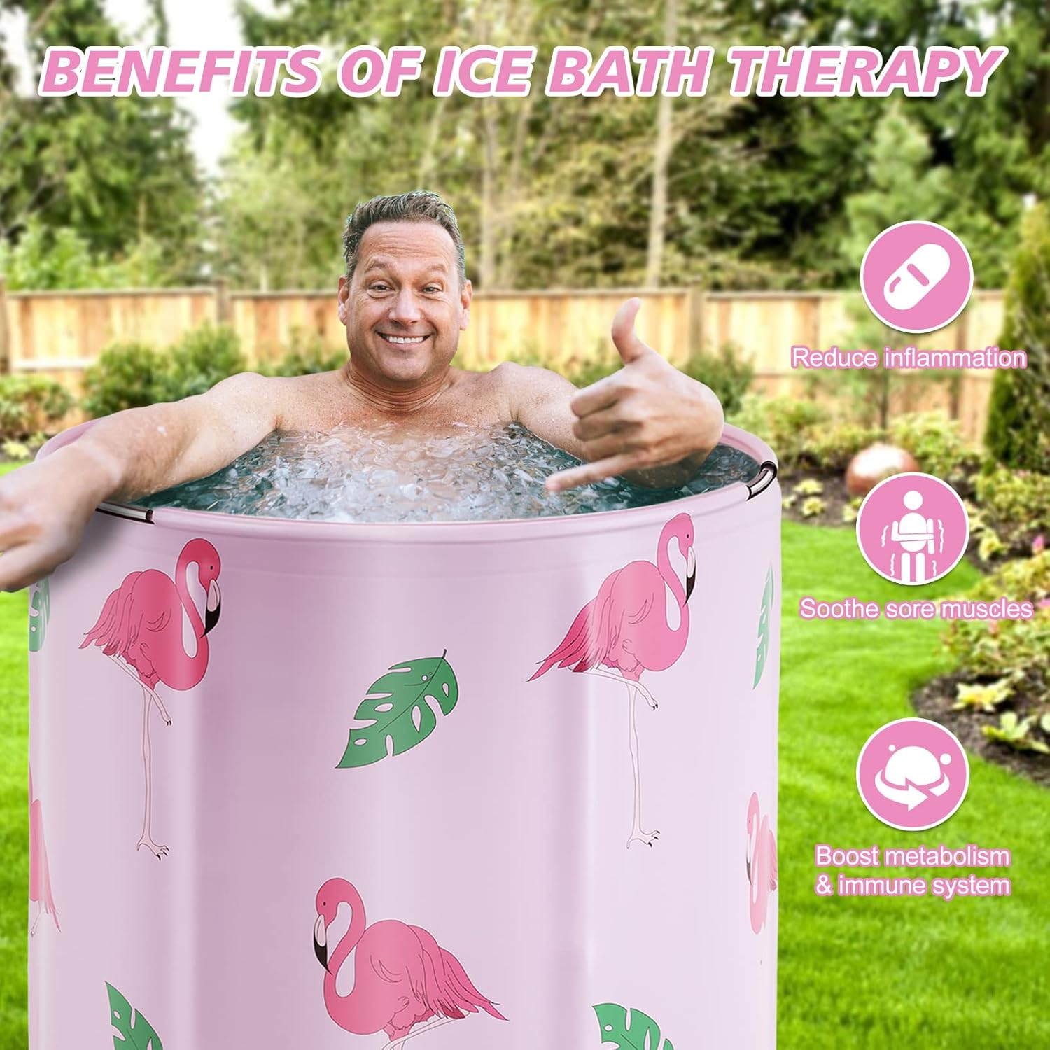 Portable Bathtub for adults, DAILYLIFE Japanese Soaking Bath Tub for Shower Stall, Foldable Bathtub with Thermal Foam, Freestanding, Folding & Soaking Spa Bath Tub with Pillow for Small Space(Dolphin)