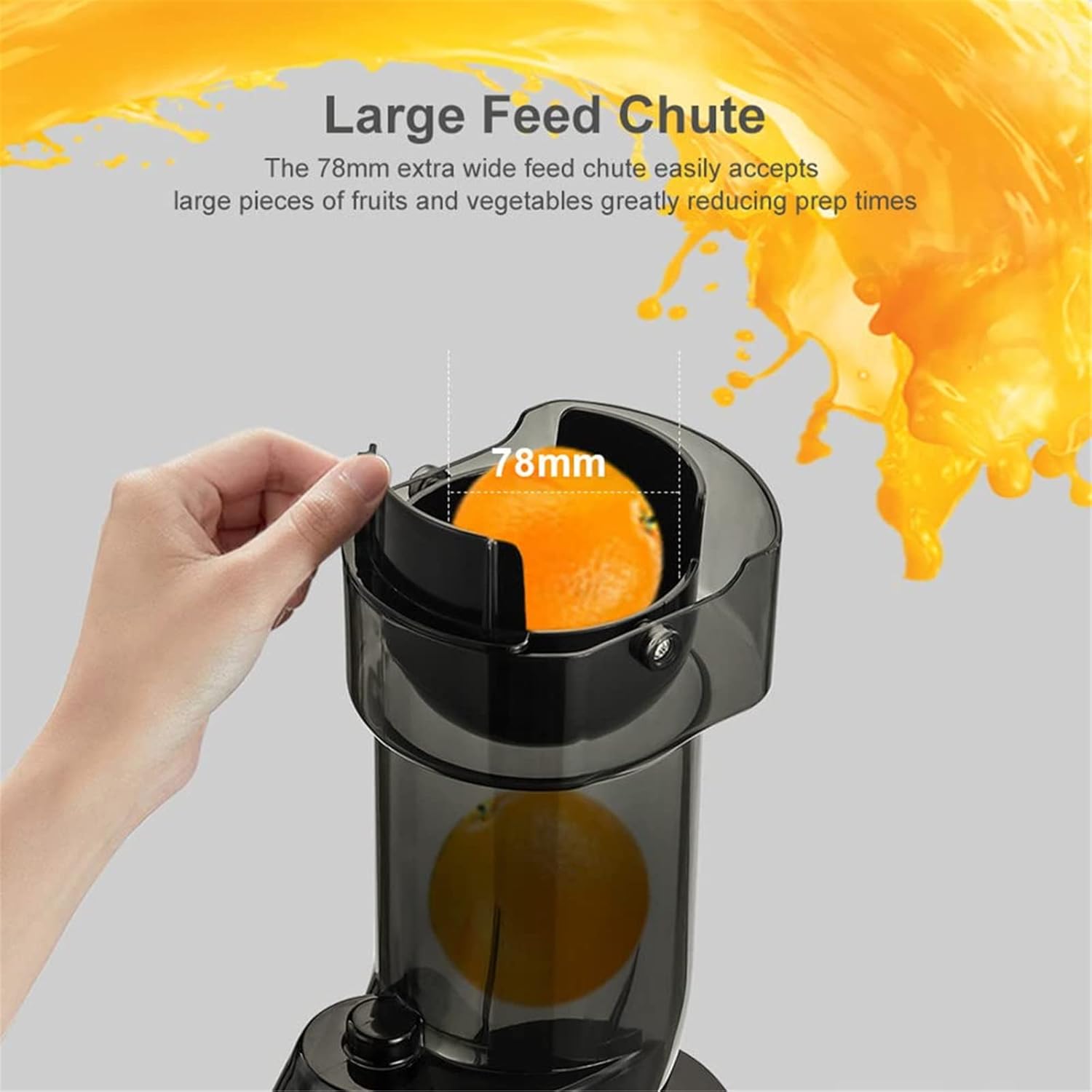45RPM Electric Auger Juicer Vegetable and Fruit Juice Extractor,Professional Slow Masticating Juicer,High Juice Yield Extract Juice for Fruit & Vegetables