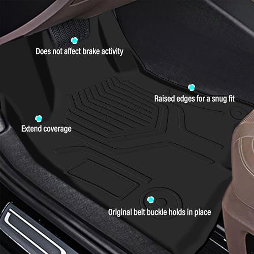 Floor Mats for 2022 2023 2024 Ford Maverick Hybrid Accessories, All-Weather TPE Carpets Liner Custom Fit for Maverick Hybrid Model(NOT fit for Gasoline)