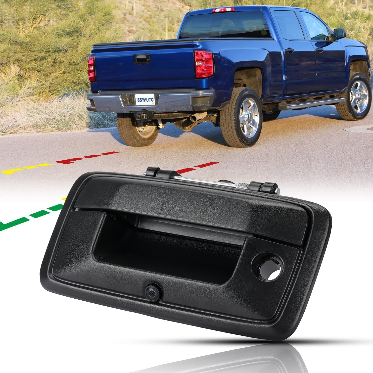 Backup Camera for 2014-2018 Silverado Sierra 1500 2500 3500 Tailgate Handle with Rear Camera Pack of 2