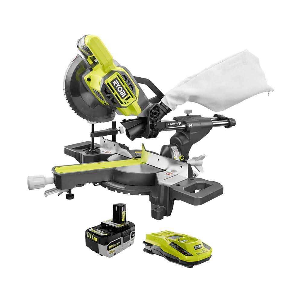 RYOBI ONE+ 18V Cordless 7-1/4 in. Sliding Compound Miter Saw - Shop Hardware Tools Online Store