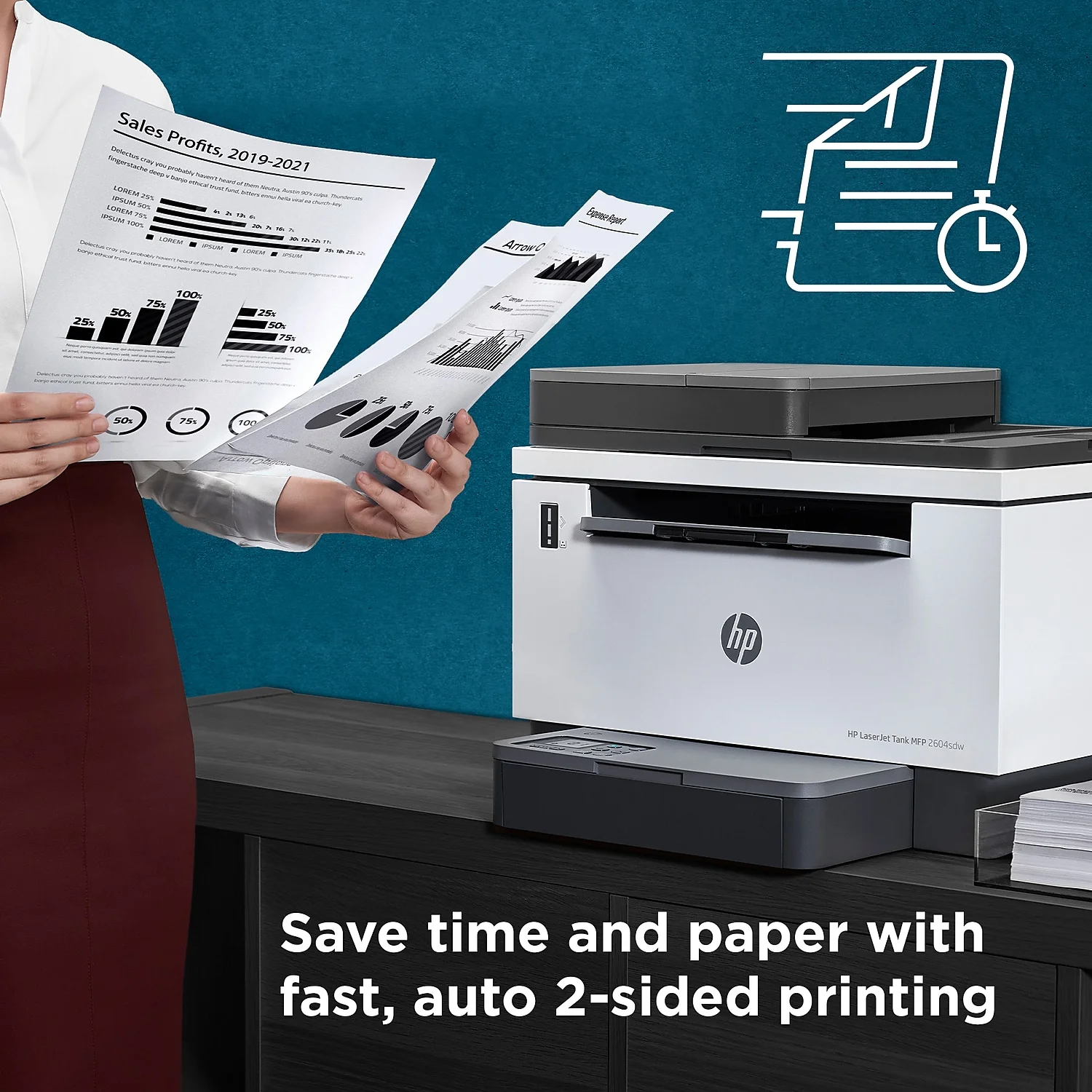 HP LaserJet Tank MFP 2604sdw Monochrome Color Printer with Laser Printing Technology, 381V1A