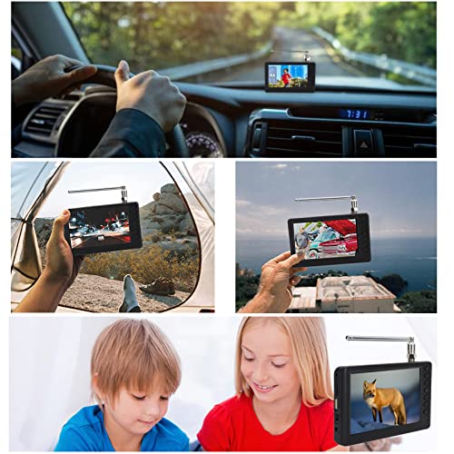 Yoidesu 5 inch Portable TV, ATSC HD TFT LED Pocket Digital Television Mini TV, 1080P Digital TV with Remote Control, 1500mAh Rechargeable Battery