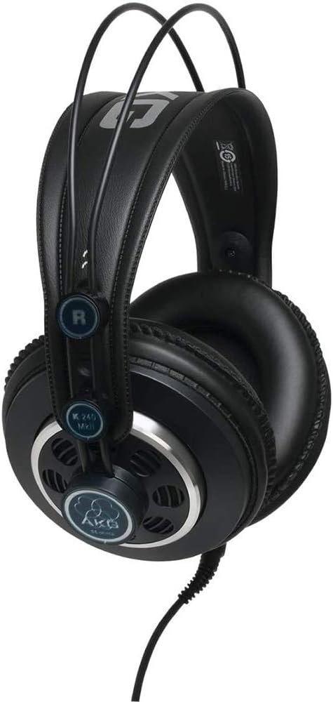 AKG K 240 MK II Professional Semi-Open Stereo Headphones with Headphone Holder & Male to Stereo Female Extension Cable Bundle