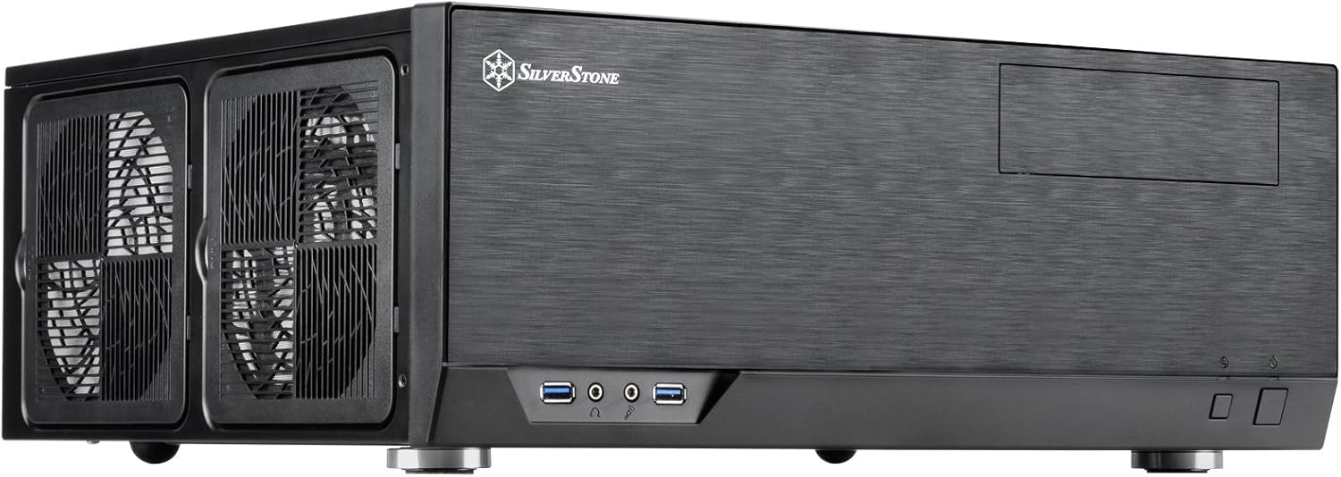 SilverStone Technology GD09B Home Theater Computer Case (HTPC) with Faux Aluminum Design for ATX/Micro-ATX Motherboards GD09B-x