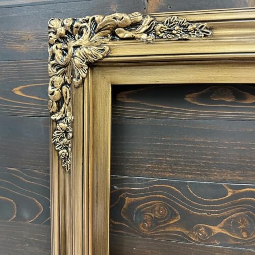 TV frame for Samsung The Frame TV, fits32,43, and 50 inch TVS. Antique Gold Finish (not for use with other models) Handmade wood ornate TV Frame