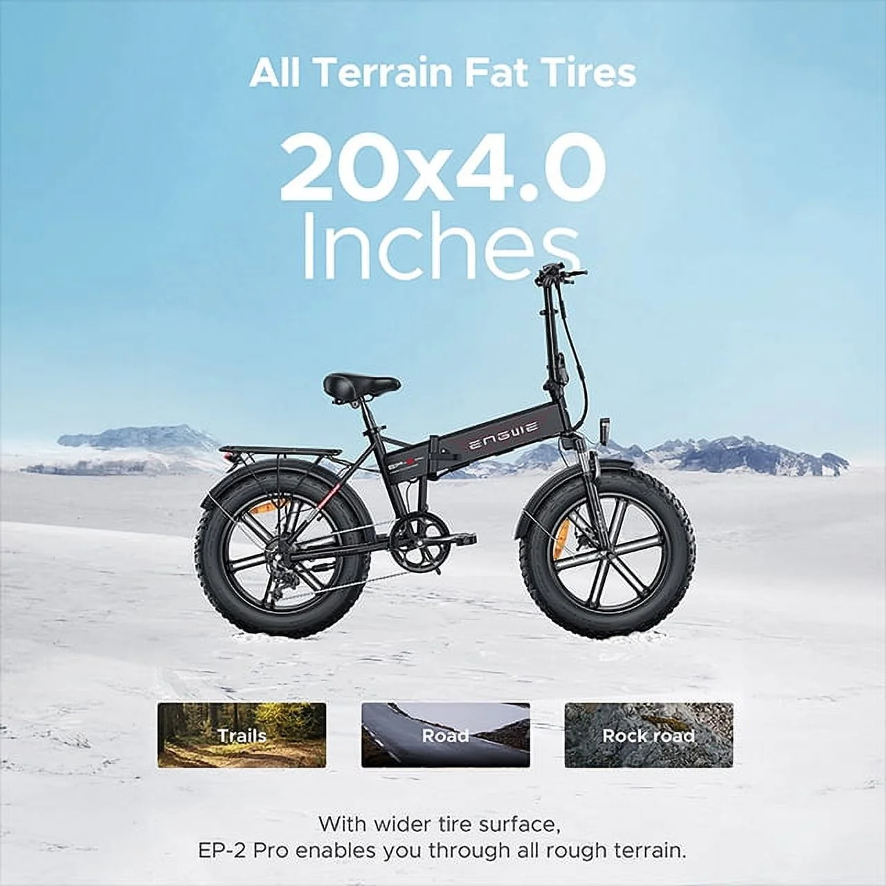 Engwe EP-2 Pro 750W Motor Folding Electric Bike for Adults,48V 13A Removable Battery,Black