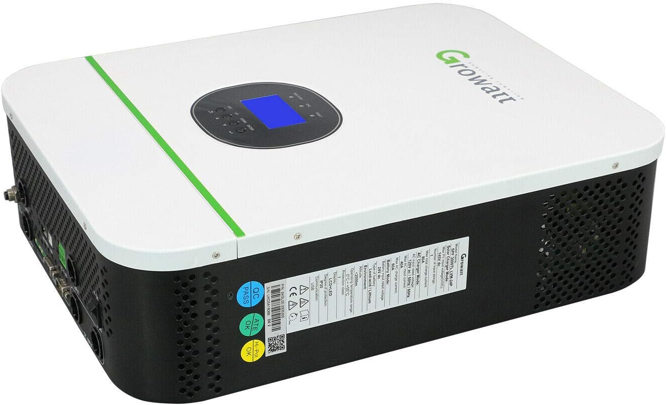 48V 3000W Off Grid Solar Inverter 110V, 120V/240V Split Phase Inverter Built-in 80A MPPT Solar Charge Controller, Pure Sine Wave Inverter Charge Inverter 110V, Can Work in Parallel