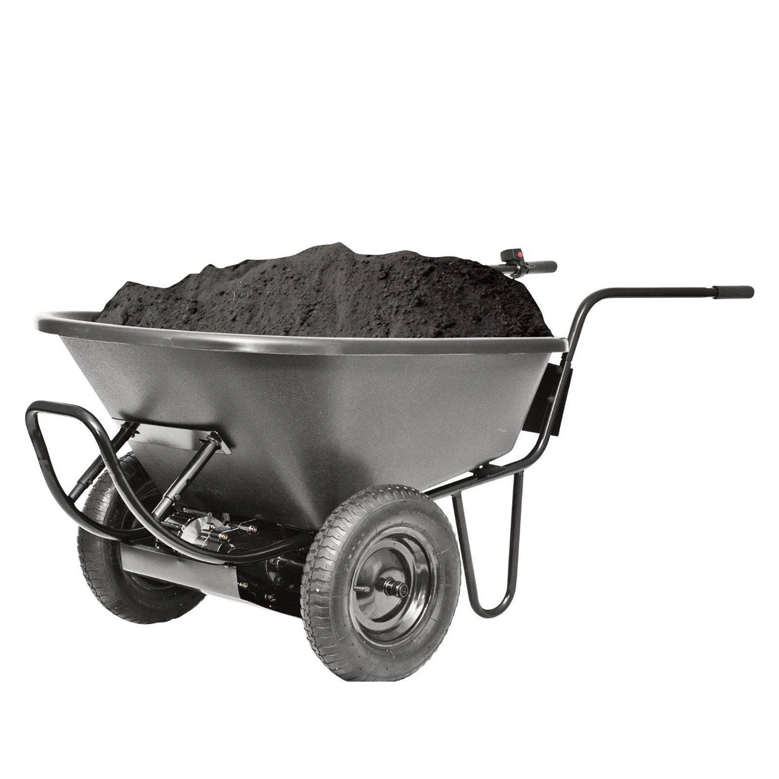 Paw Power Assist Self Propelled Rechargeable Electric Drive System Wheelbarrow