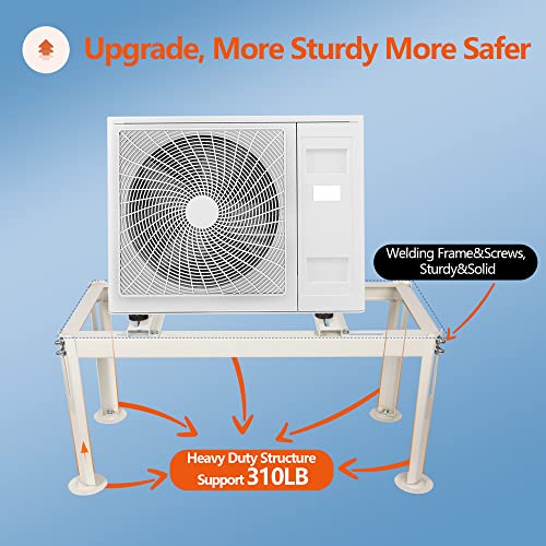 WeCooper Mini Split Ground Stand,Heavy-Duty Condenser Stand,Mini Split AC Bracket for Ductless Air Conditioners Heat Pump System
