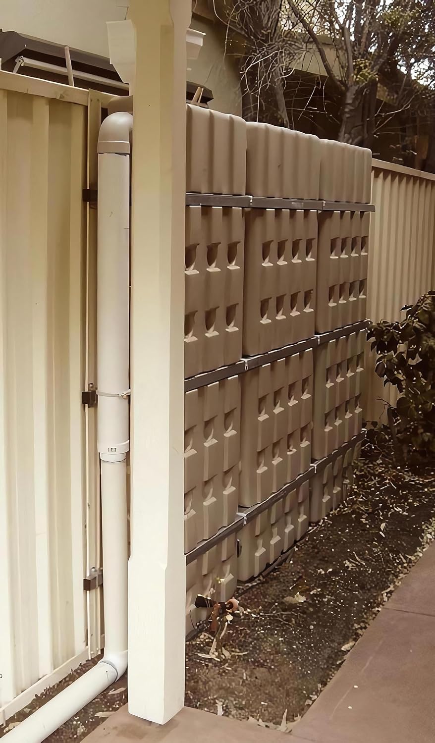 Premium Rainwater Harvesting: Save up to 60 Gallons with a Super-Slim Oziflow Rain Barrel Water Tank & Installation Kit. The Space-Saving, Rainwater Collecting Solution - Spring Sale