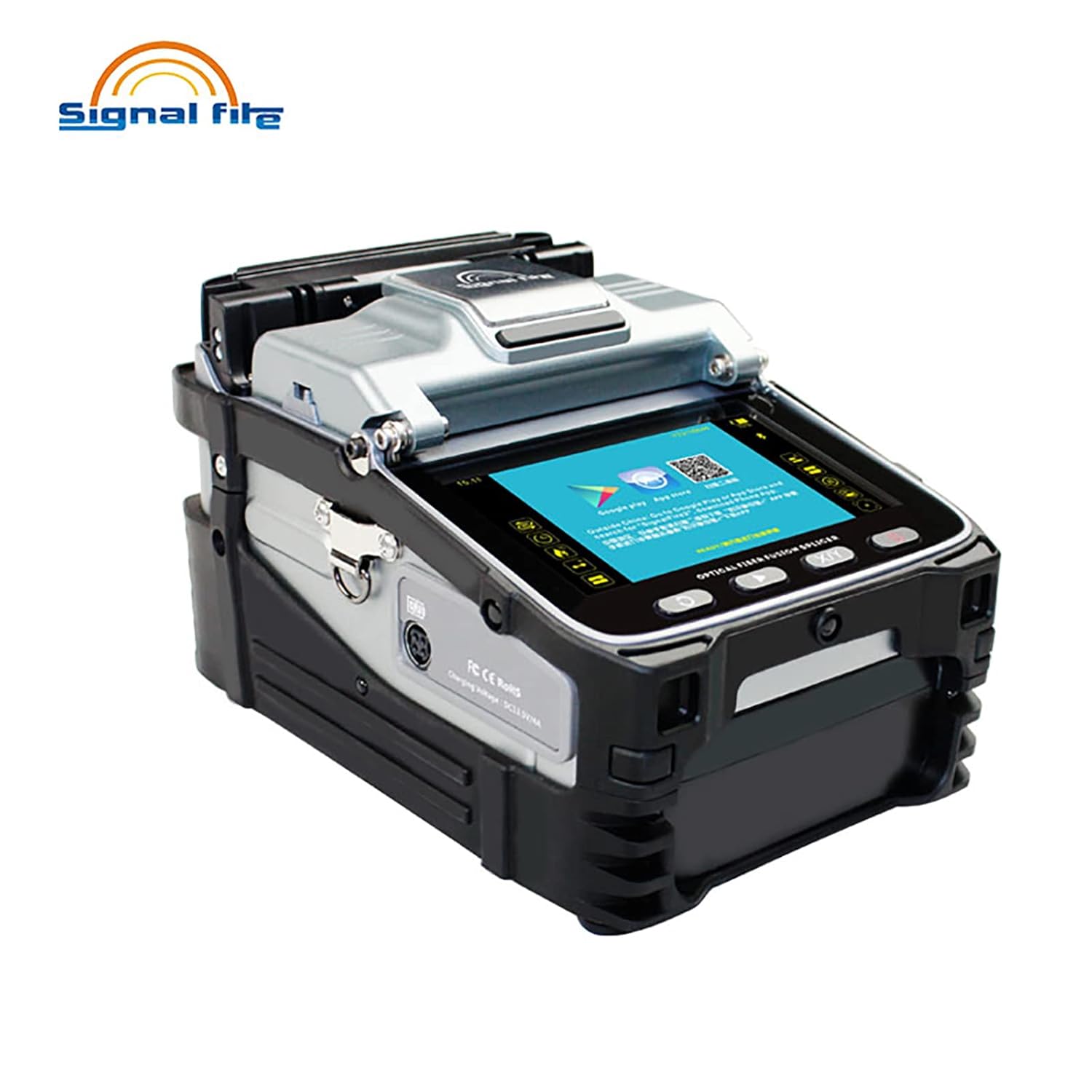 Optical Fiber Cleaver Kit, Optical Fiber Fusion Splicer, Splicing Heating Machine, Automatic Splicing Time Melting Toolbox Kit W/App Control & Red Light Detection, Splicing 5S Heating15S