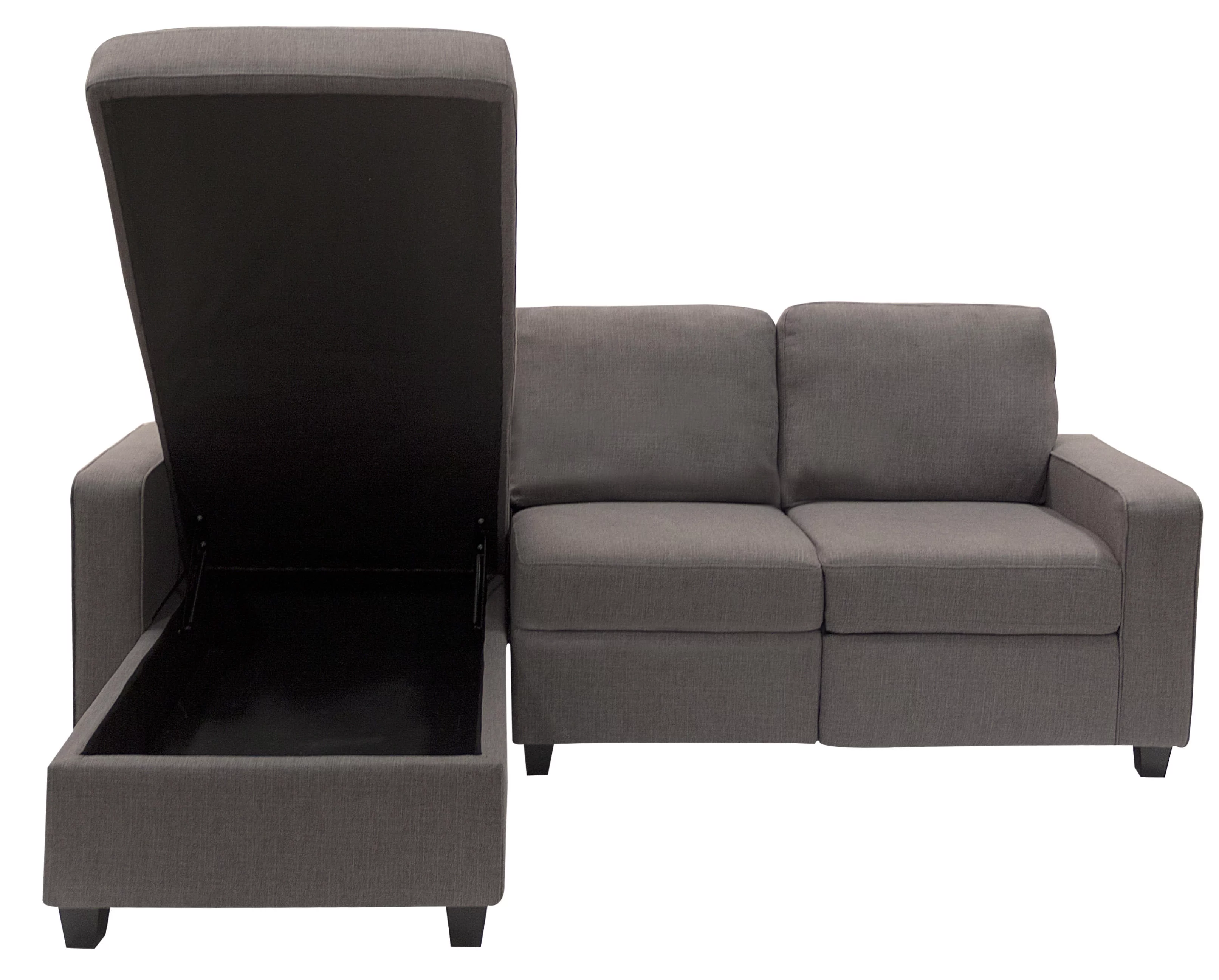 Serta Palisades Reclining Sectional with Left Storage Chaise - Gray