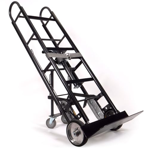 Steel Hand Truck - Heavy Duty 1,000-1,200 Pound Capacity - Appliance Hand Dolly with Single Auto Recoil System