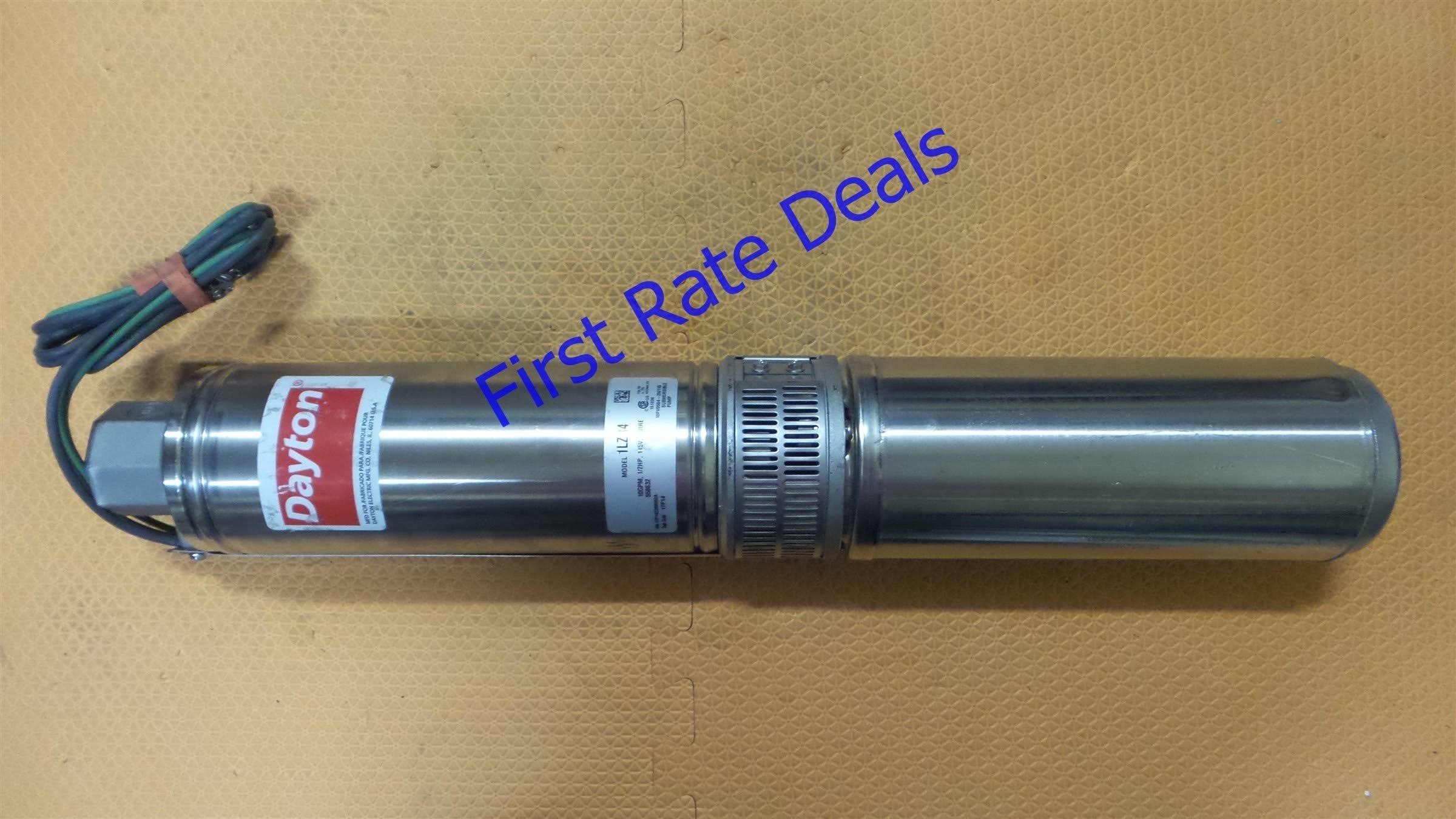 Dayton 1LZR4 Pump,Deep Well,2 Wire,10GPM,1/2HP,115V