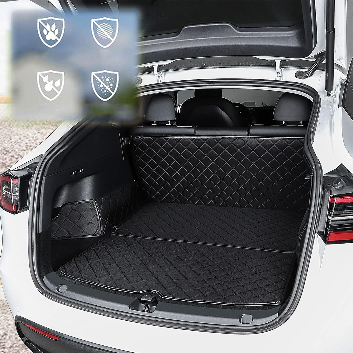 BMZX Tesla Model Y Trunk Mat Cargo Liner for Dogs Waterproof Pet Cargo Cover Dog Seat Cover Mat Fit 2021 2020 Model Y