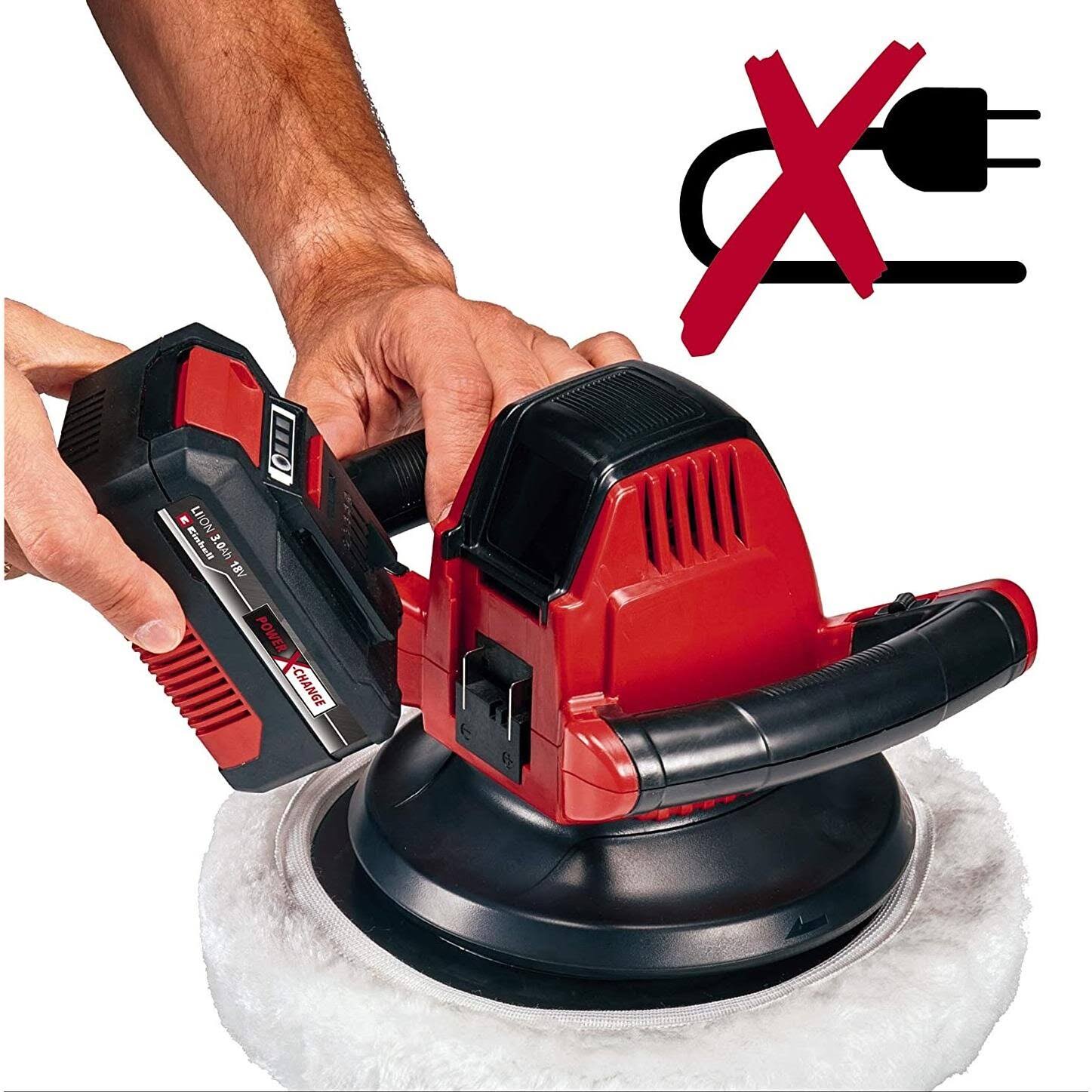 Einhell CE-CB 18/254 Li Solo Power X-Change Cordless Car Buffer/Polisher - Supplied Without Battery u0026 Charger