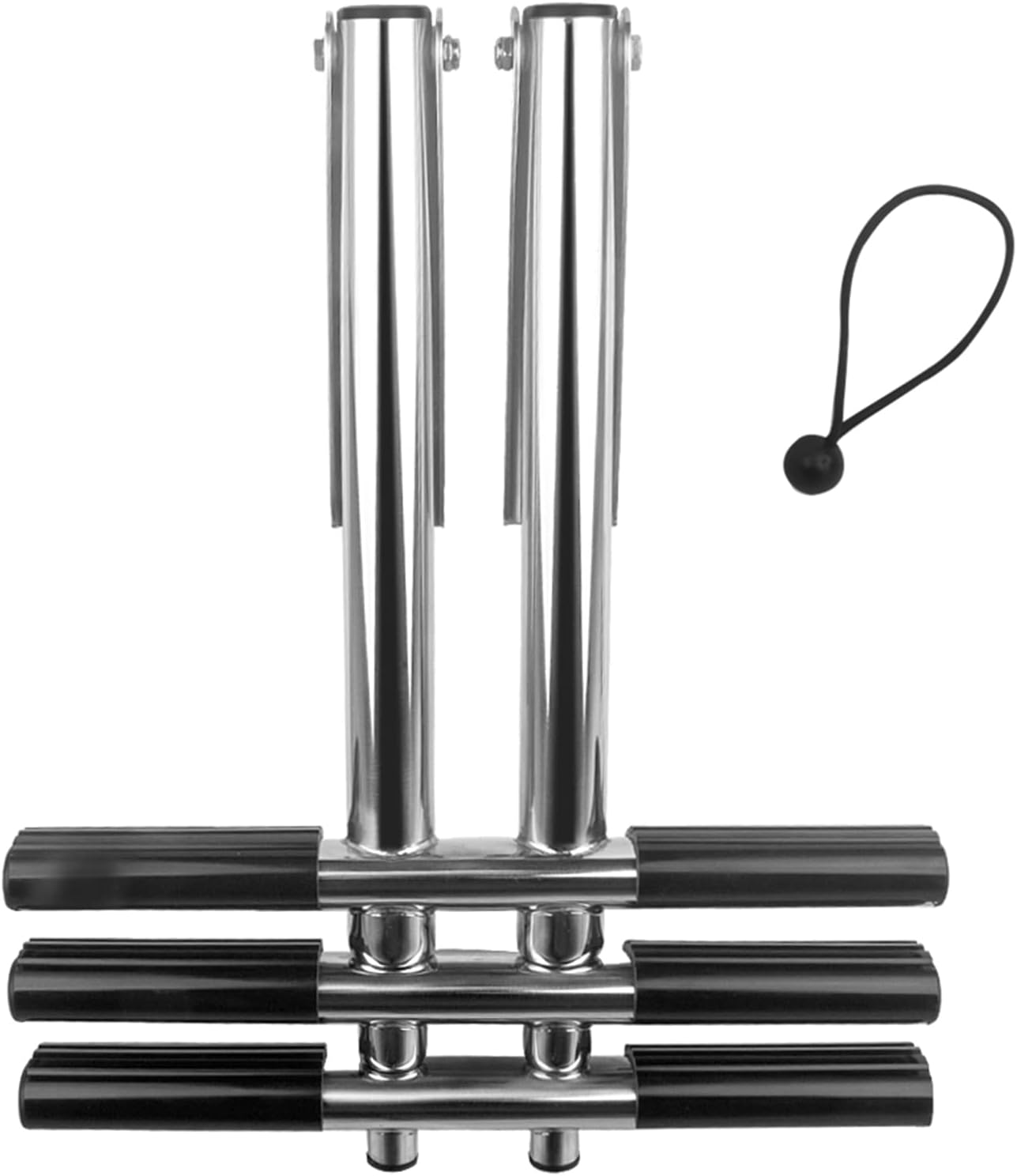 3 Step Pontoon Boat Dive Ladder, Stainless Steel Telescoping Ladder, 3 Step Marine Dual Vertical Ladder for Marine Yacht