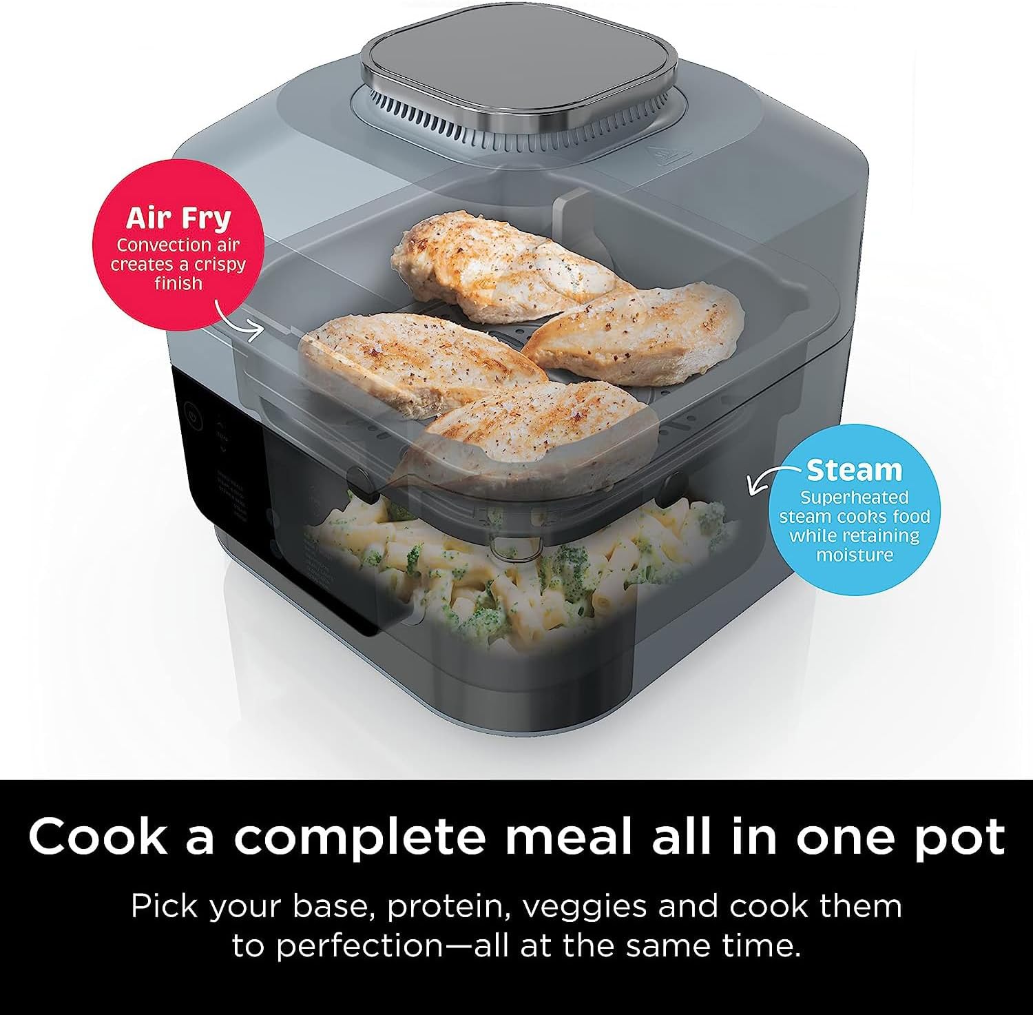 Ninja 6 Quart Speedi 12-in-1 Rapid Cooker and Air Fryer (Renewed) Bundle with 2 Year Enhanced Protection Pack