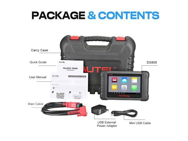 Autel MaxiDAS Ds808 Automotive OBD2 Scanner Diagnostic Tool Key Coding u0026 Multi-Language System