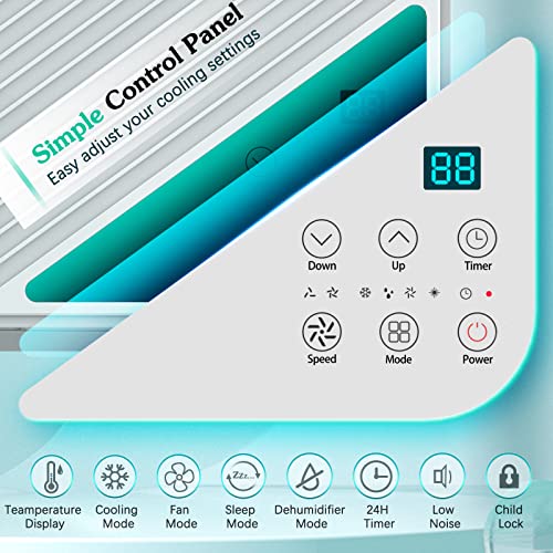 Portable Air Conditioners, AirOrig Portable Air Conditioner 8000 BTU with Cooling, Fan, Dehumidifier Mode for Room up to 350 Sq Ft, Functional Portable AC with Window Kit, Child Lock, Sleep Mode, etc.