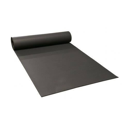 Rubber Cal Recycled Floor Mat, Black, 1/4-Inch x 4 x 8-Feet