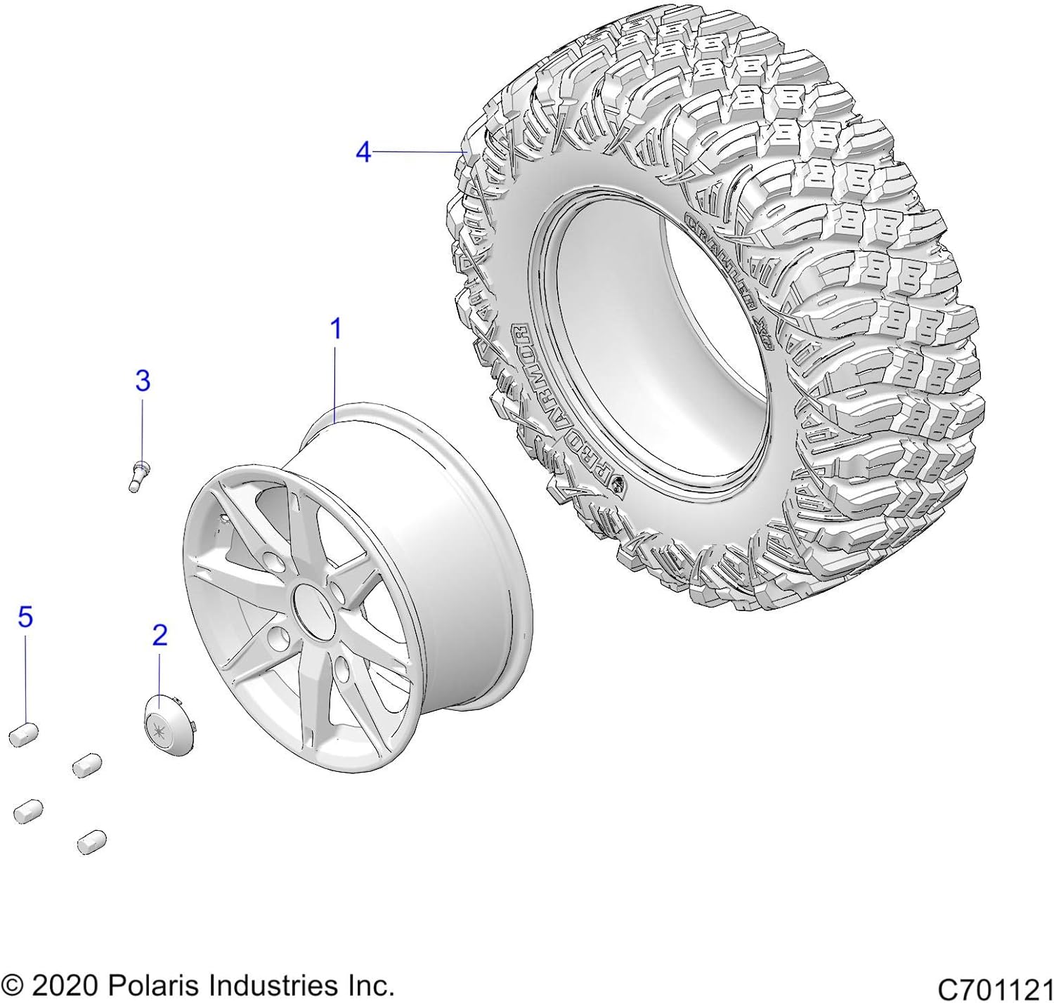 Polaris Off Road Pro Armor Crawler XG Tire, 30"