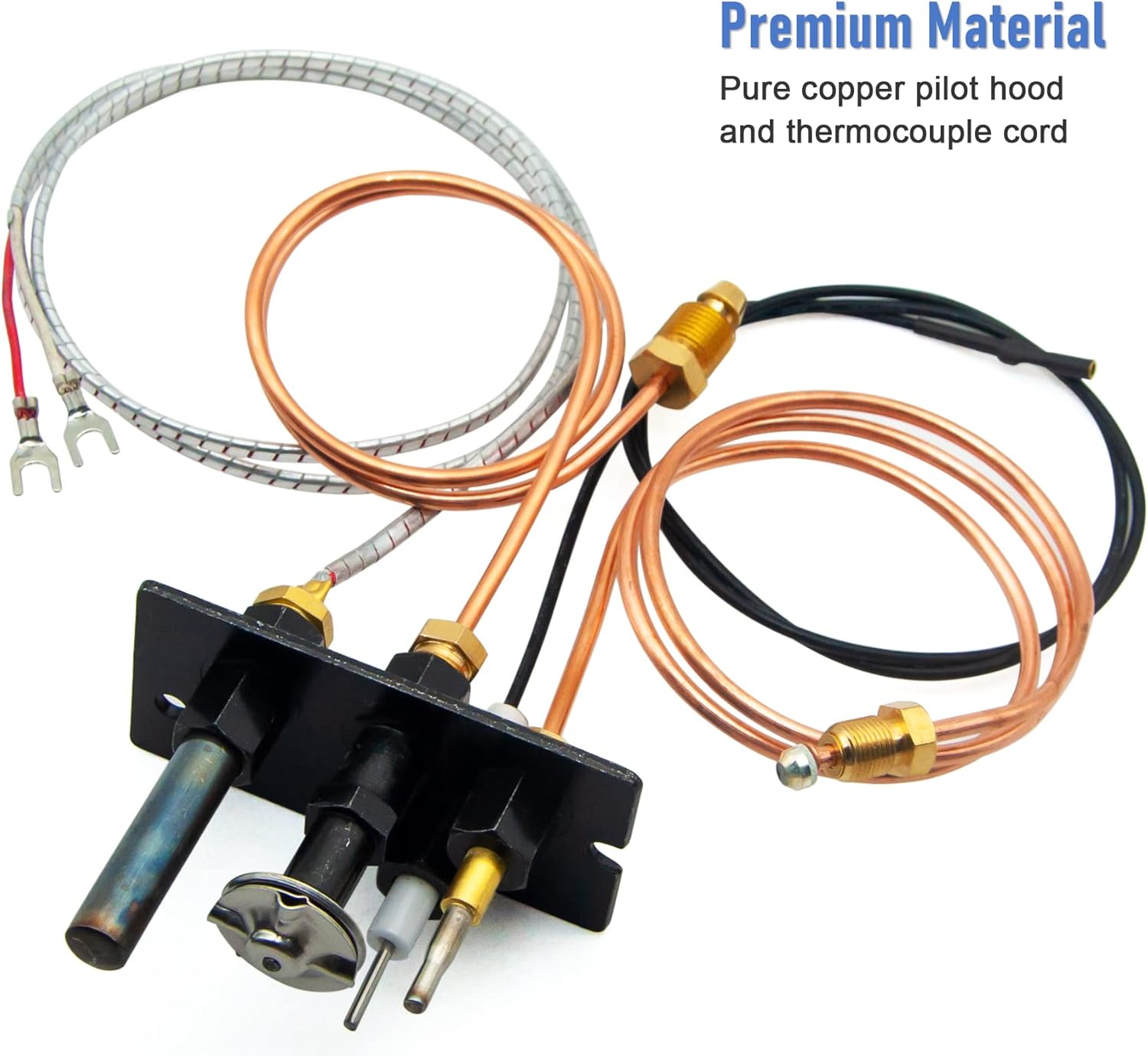 10002264 Propane and Natural Gas Pilot Assembly,LP NG 3 Way Pilot Replacement for Majestic,Temco,Vermont Castings Dutchwest,Fireplace and Stoves,Replaces 10002265
