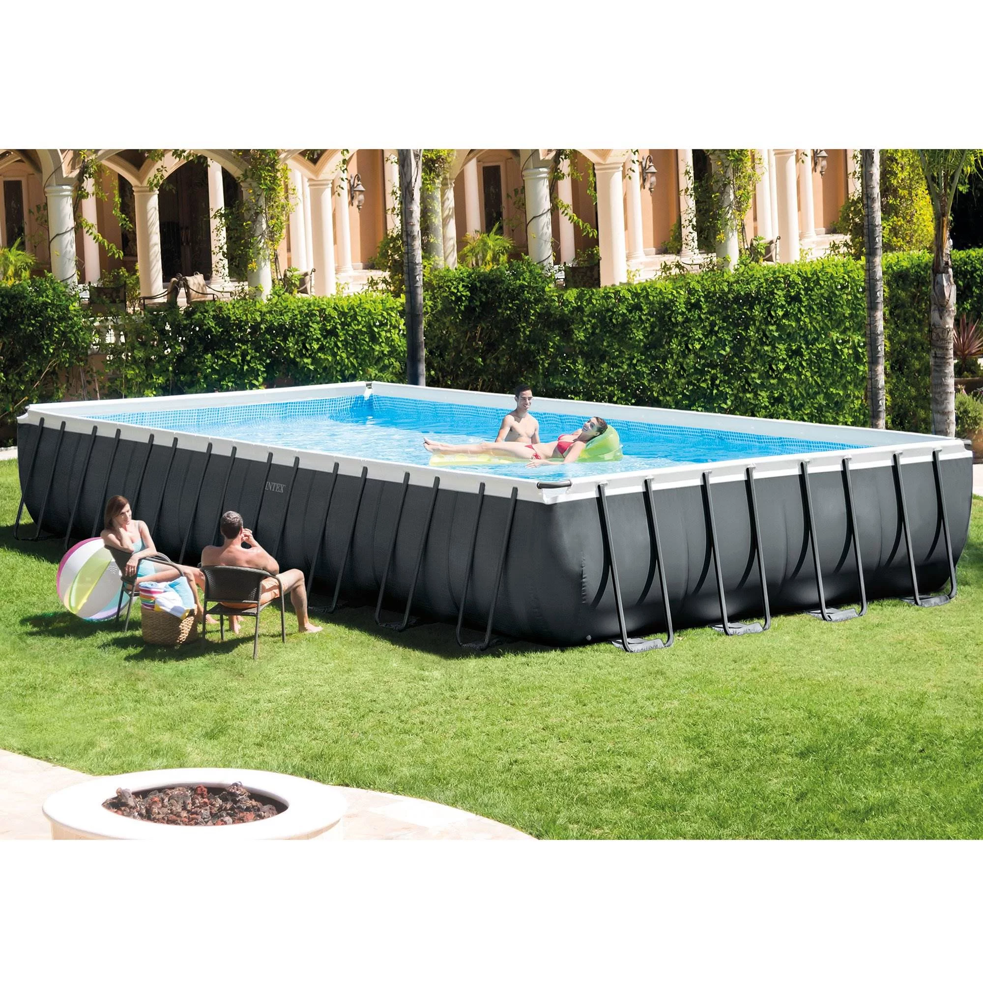 Intex 32ft x 16ft x 52in Ultra XTR Rectangular Swimming Pool and Maintenance Kit