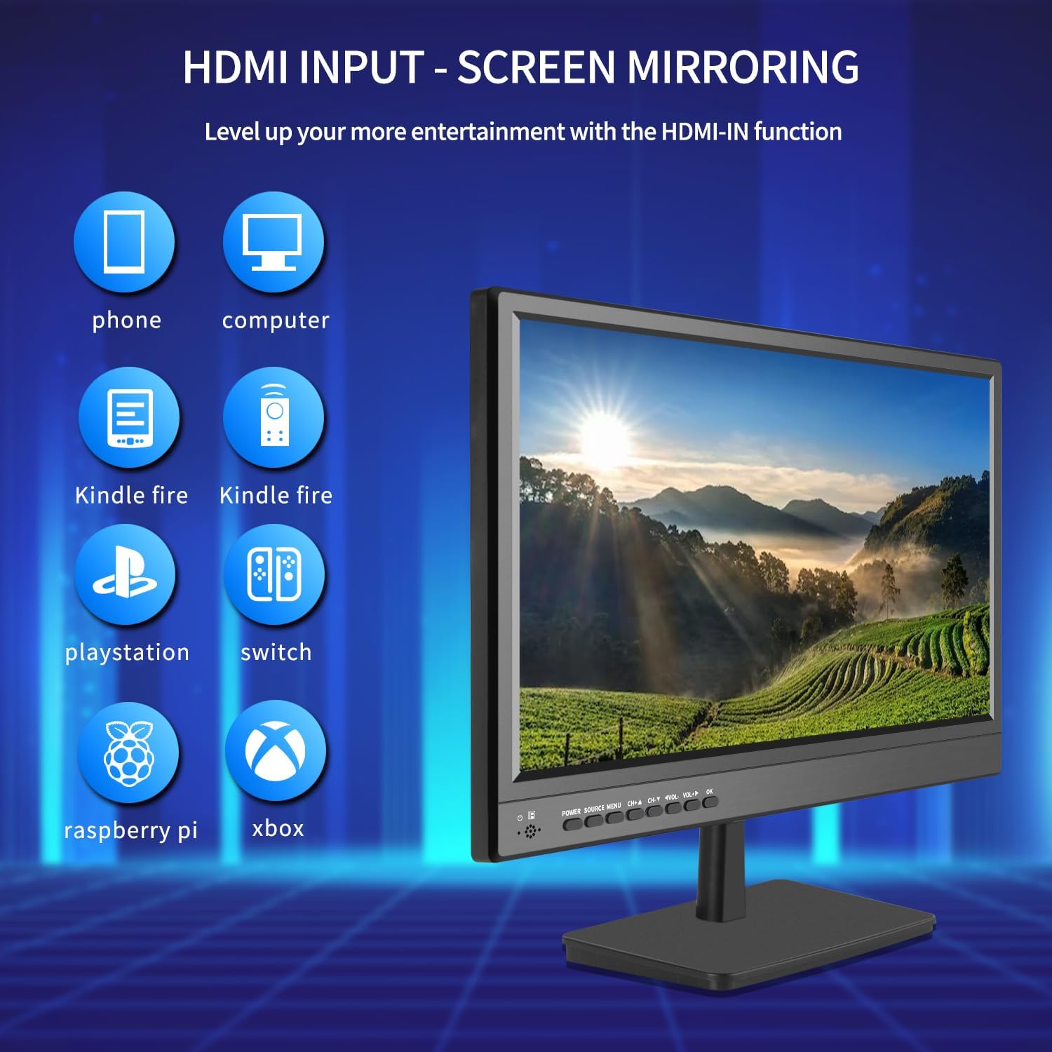 17inch TV,Small Flat Screen TV with ATSC Digital Tuner-HDMI &USB Port-Dual Power-12 Volt Charger Cable and AC Power Suitable-for Caravan,Kitchen,Bedroom