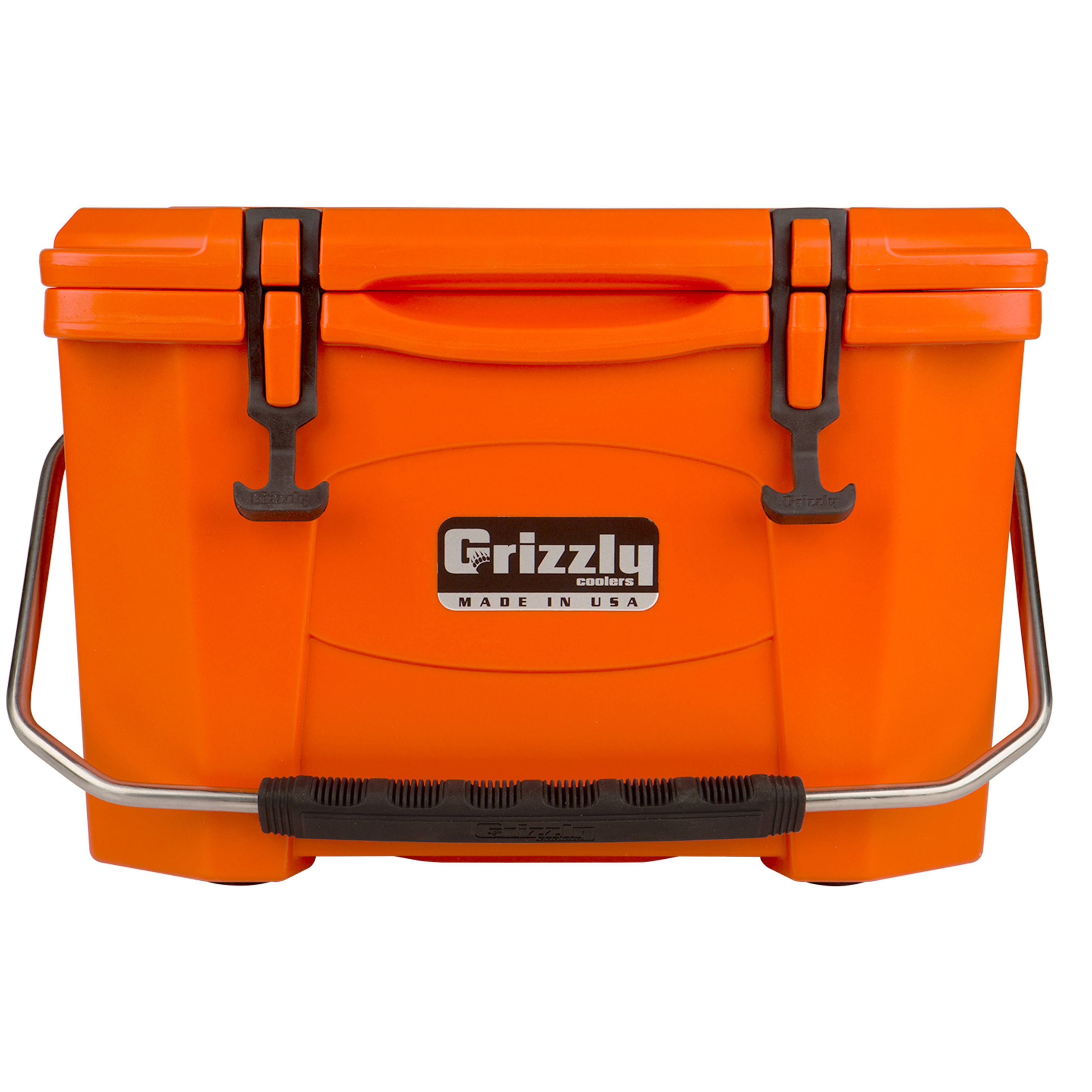 Grizzly Coolers 20 Quart Rotomolded Cooler, Orange