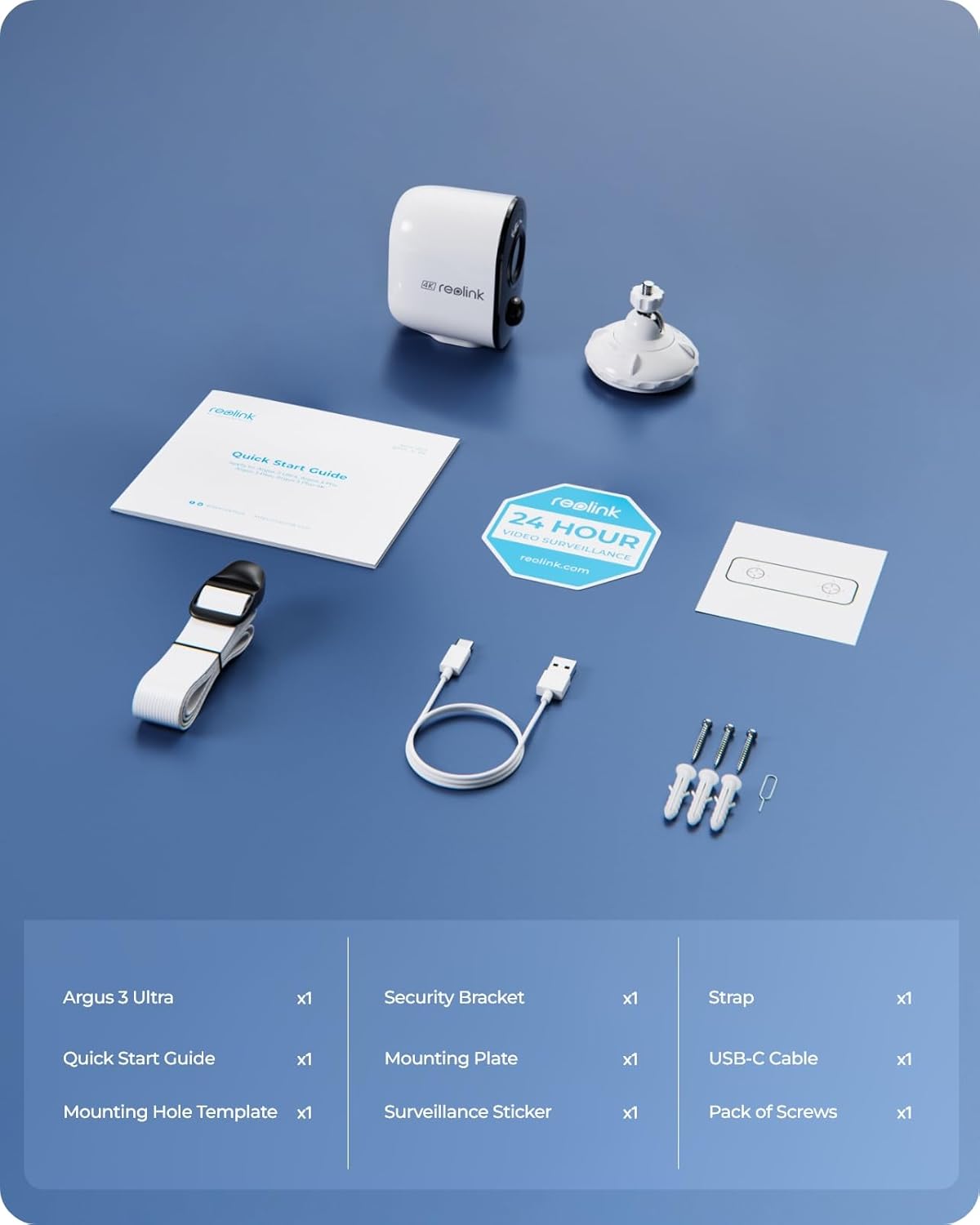 REOLINK Argus 3 Ultra 2 Pack Bundle-4K Solar Security Cameras Wireless Outdoor, Solar Battery Outdoor Camera with Color Night Vision, 2.4/5 GHz Wi-Fi, 2-Way Talk, No Monthly Fee