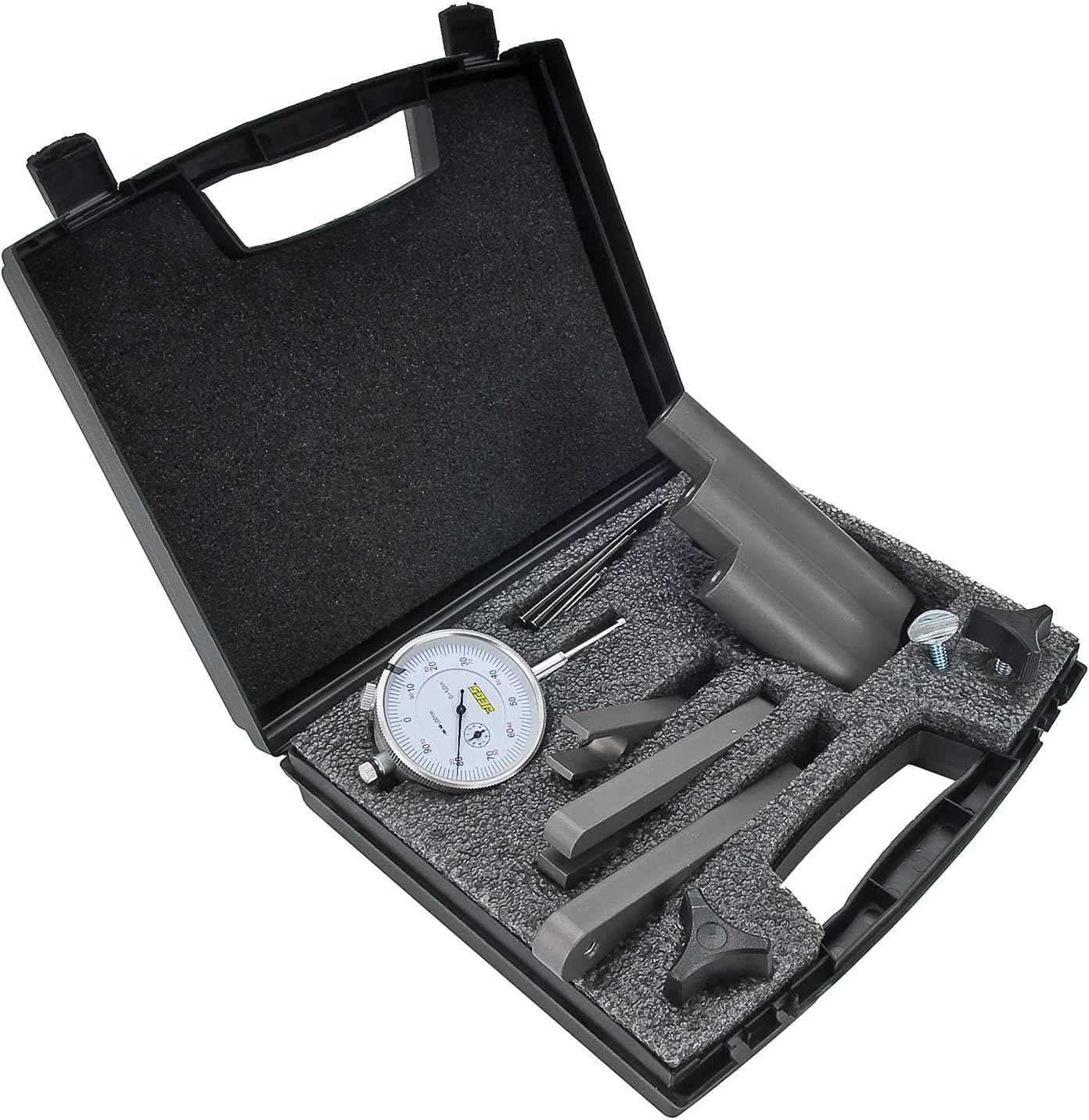 JEGS Ring & Pinion Setup Tool Kit | Made in USA | Hard Anodized Aluminum Components | Includes Dial Indicator, Laminated Instructions, Storage Case, and 3 Indicator Extensions