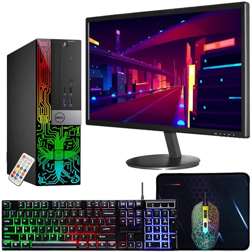 Dell OptiPlex 5050 Desktop Computers with 24 inch Monitor PC Bundle, 16GB DDR4 Ram 512GB M.2 NVMe SSD, WiFi, Bluetooth, i5-6500 3.2GHz, HDMI, Windows 10 Pro (Renewed)