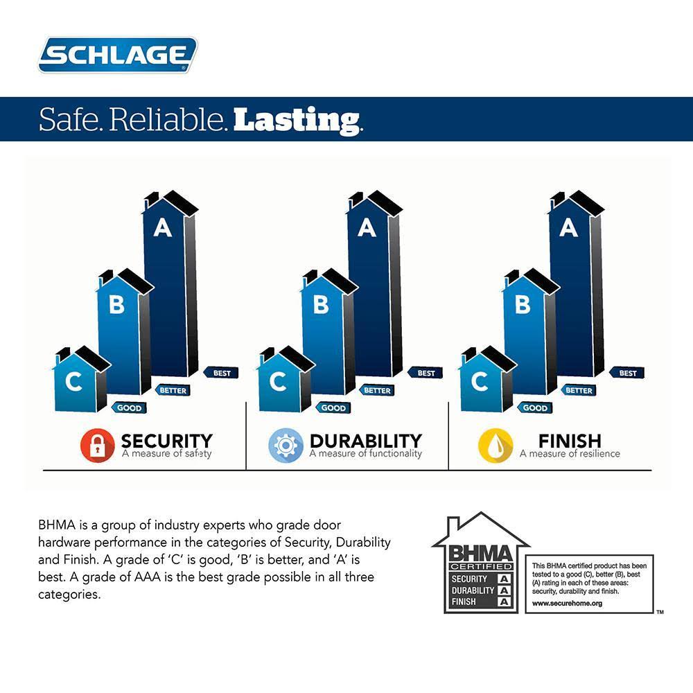 Schlage Camelot Encode Smart WiFi Door Lock with Alarm and Accent Lever Handleset in Satin Nickel