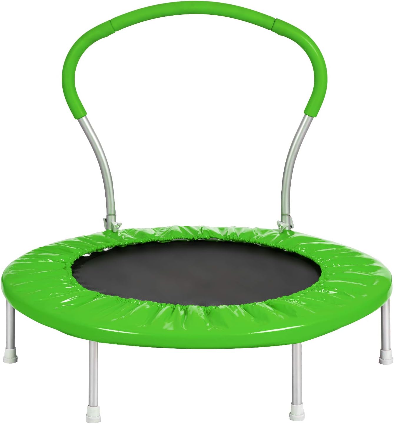 36" Foldable Mini Trampoline,Exercise Trampoline with Foam Handle,Round Jumping Cardio Trampoline,Mini Trampoline for Indoor&Outdoor Use