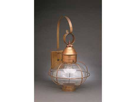 Northeast Lantern Onion Two- Blub Outdoor Wall Light Dark Antique Brass / (LT2) Candelabra 2-Light / Clear - 2541-DAB-LT2-CLR