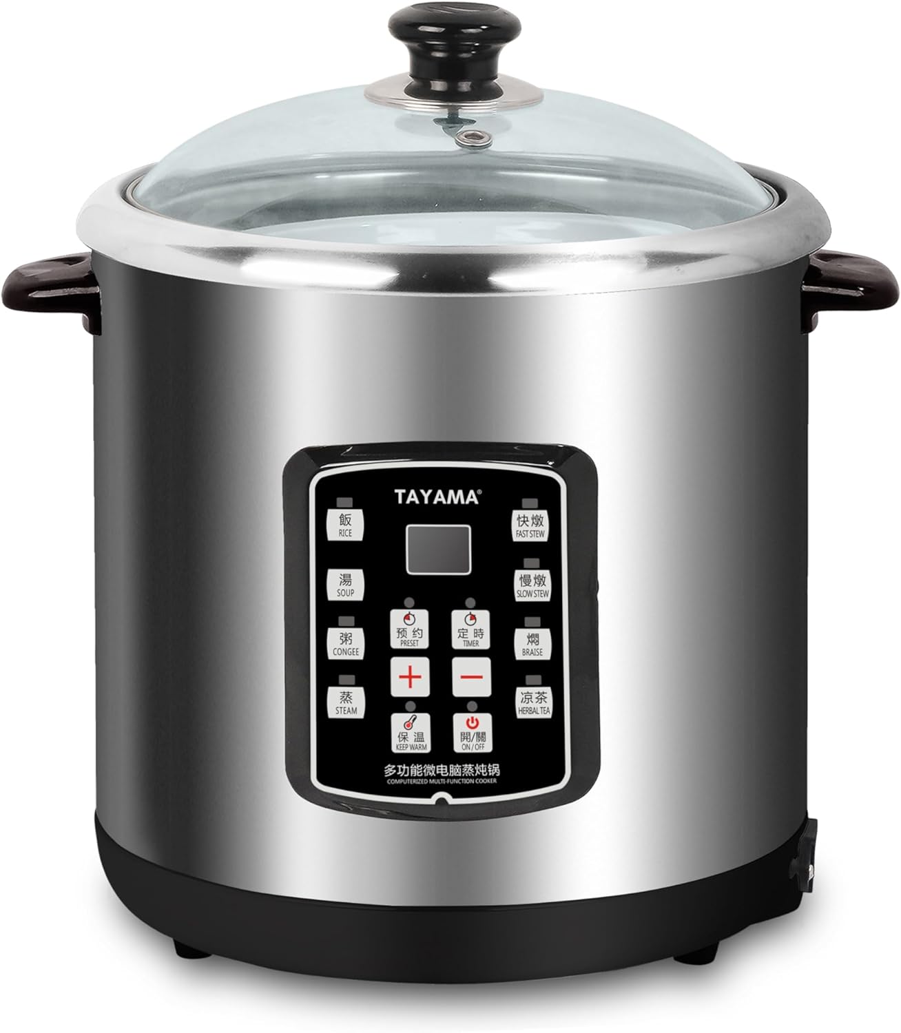 Tayama TSP-1000 Stainless Steel 8-in-1 Multi-Functional Electric Stew Cooker 10 Liter, Large